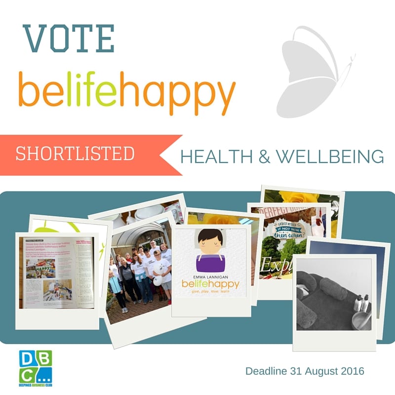 belifehappy shortlisted for health and wellbeing award