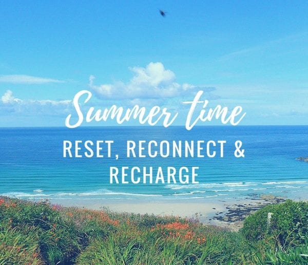 Switch the doing mindset for a being mindset with a summer reset